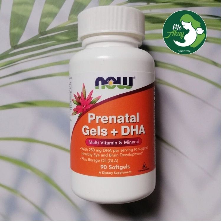 Vitamin bầu bú NOW Prenatal Gels + DHA 