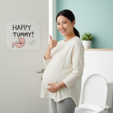 mẹ bầu nóng trong táo bón khi dùng sắt