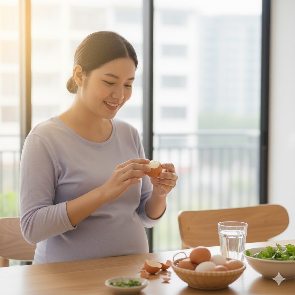 mẹ bầu nên ăn trứng thời điểm nào