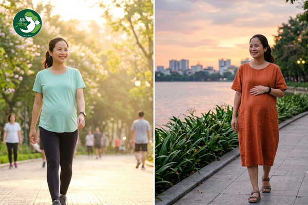 Hướng dẫn mẹ bầu đi bộ đúng cách an toàn trong thai kỳ