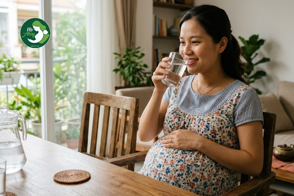 mẹ bầu uống nước