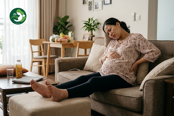 mẹ bầu thiếu máu chóng mặt